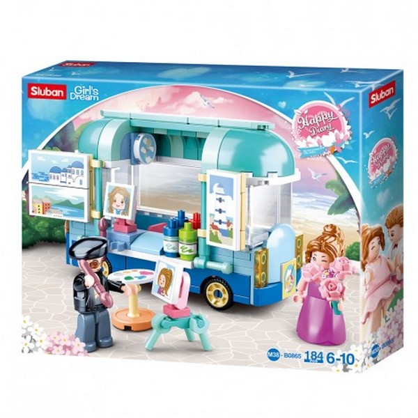Продукт Sluban GIRLS DREAM Студио на колела - Конструктор, 184 ч. - 0 - BG Hlapeta